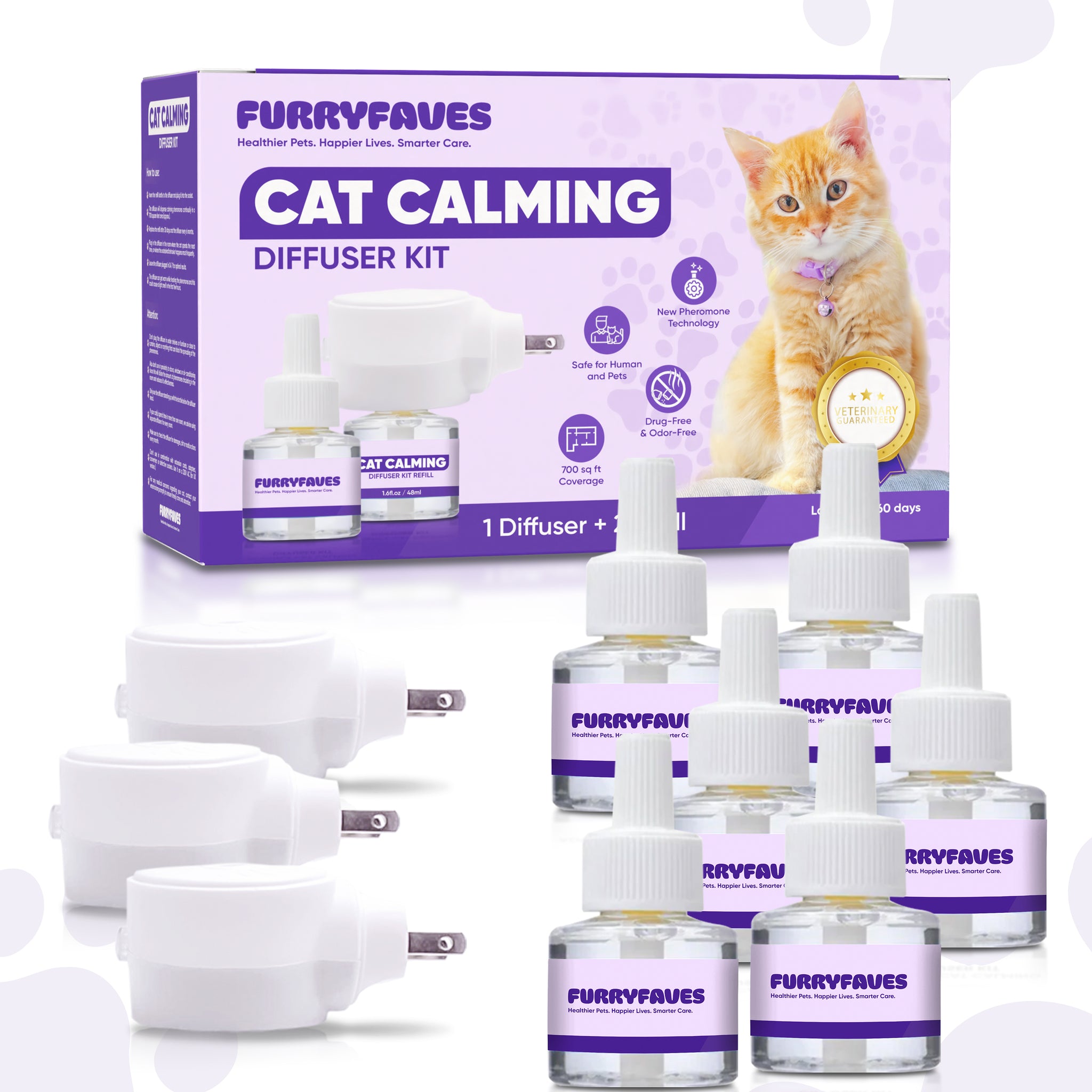 Furryfaves 3x Bundle Kit: 3 Diffusers + 6 Refills